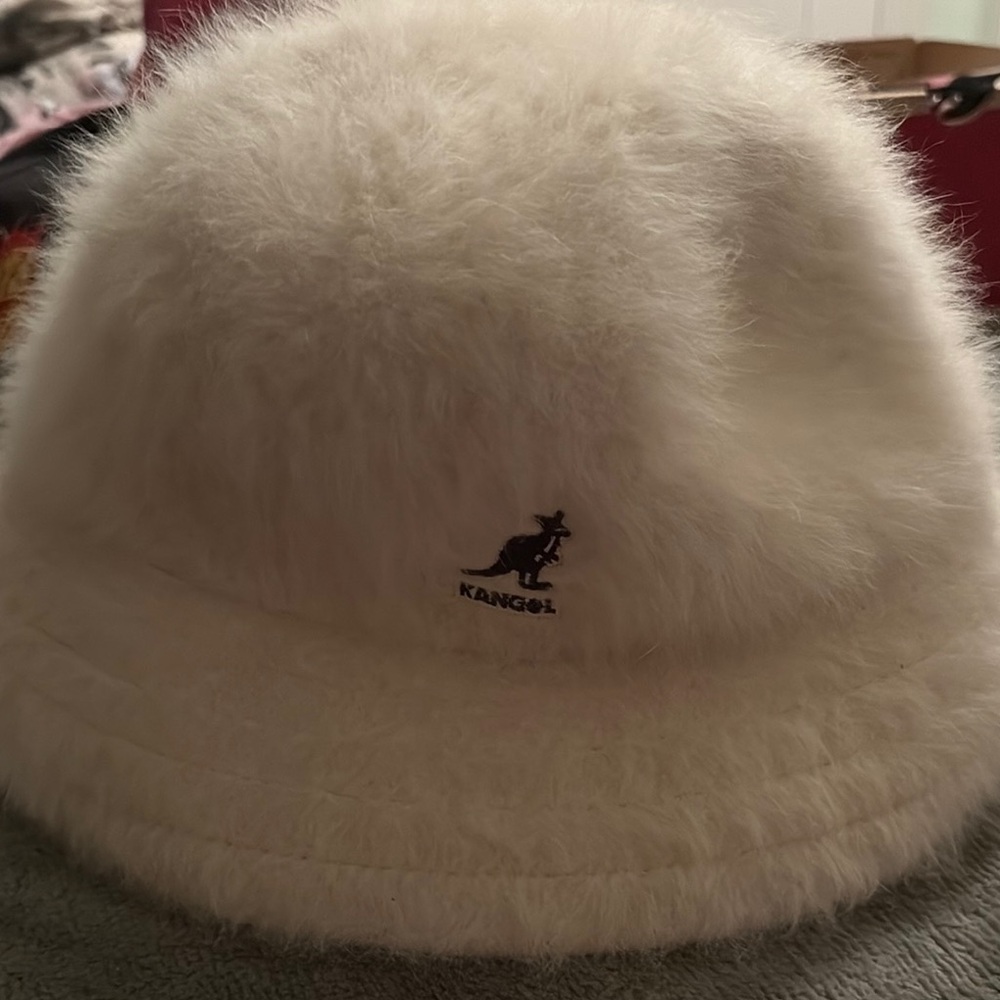Kangol Kids Fuzzy Cream Bucket Hat